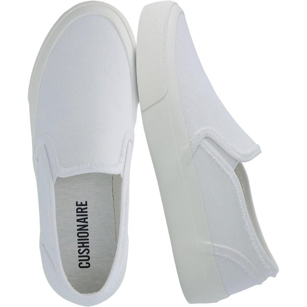 Women's Comfortable Lightweight Fulton Casual Slip On White Sneakers Shoes